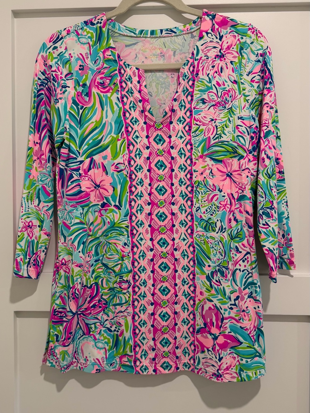 Lilly Pulitzer Tunic Floral Size Small Resortwear spandex like new